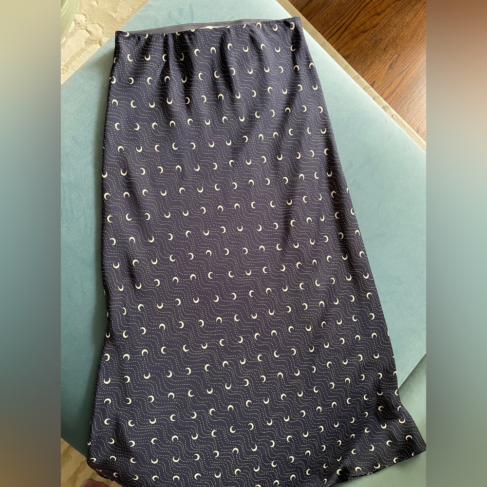 Babaton Navy Moons Midi Skirt Size 00